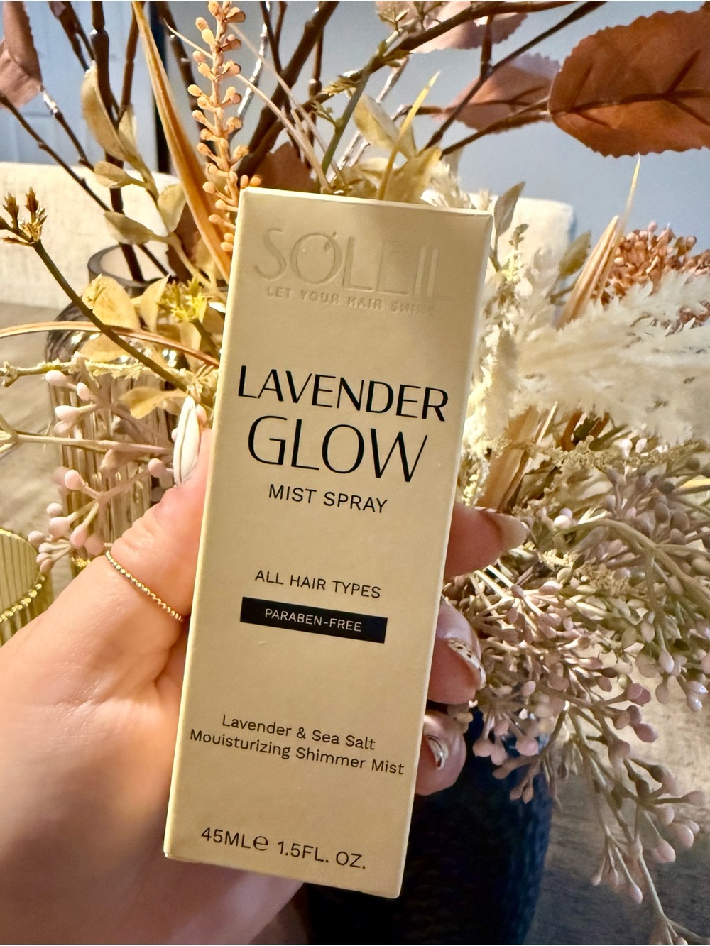 Lavender Glow Mist Spray — Cream Moisturizing Shimmer for Hair